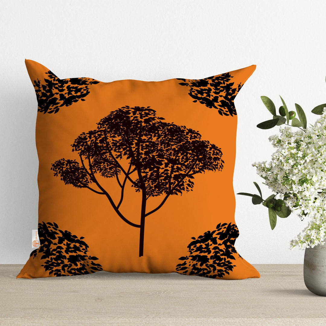 Tree Pillow Cover|Sun Print Pillowtop|Tropical Cushion Case|Summer Pillowcase|Boho Bedding Decor|Outdoor Cushion Case|Sofa Throw Pillow