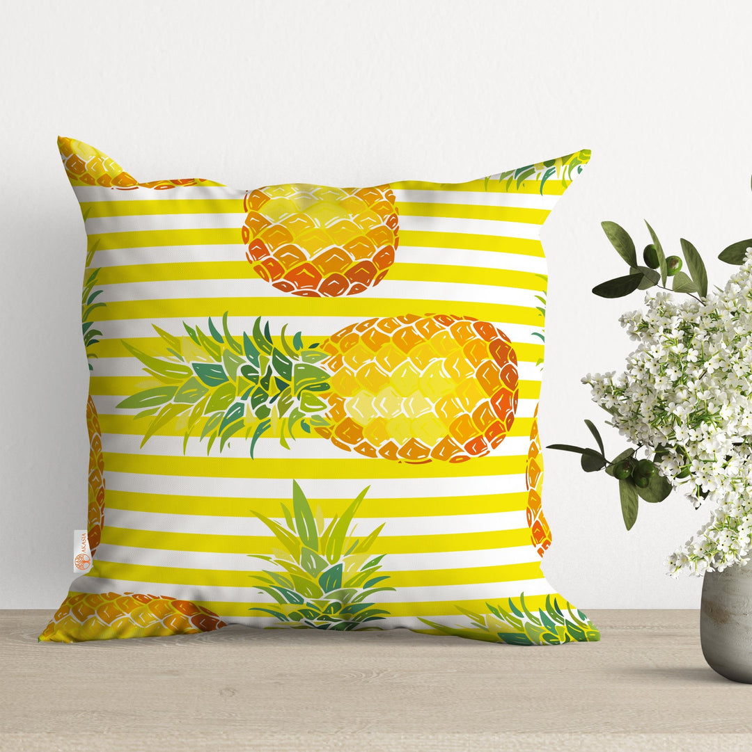 Fruit Pillow Cover|Pineapple Cushion Case|Red Berry Pillowtop|Lemon Pillowcase|Boho Bedding Decor|Outdoor Cushion Case|Sofa Throw Pillow