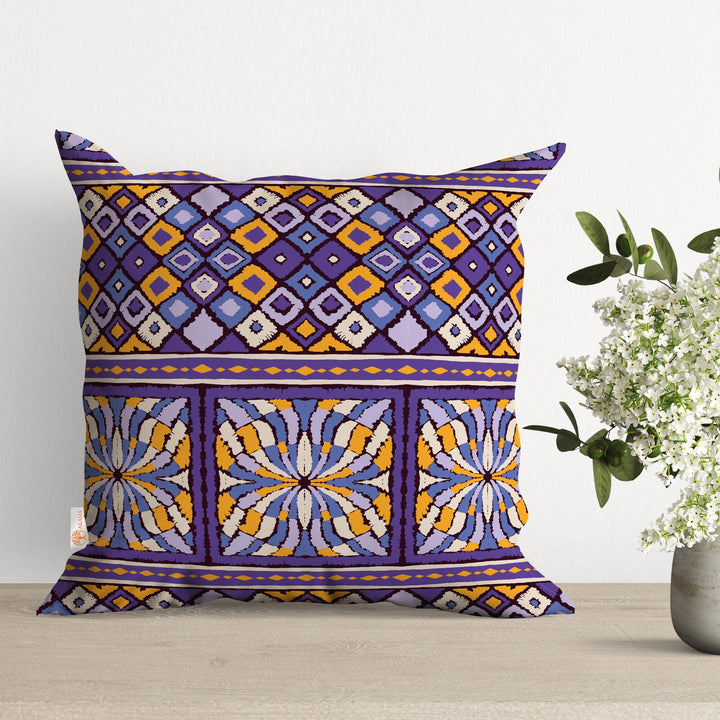 Geometric Pillow Cover|Authentic Cushion Case|Ethnic Pillowtop|Boho Bedding Decor|Cozy Pillowcase|Outdoor Cushion Case|Sofa Throw Pillow