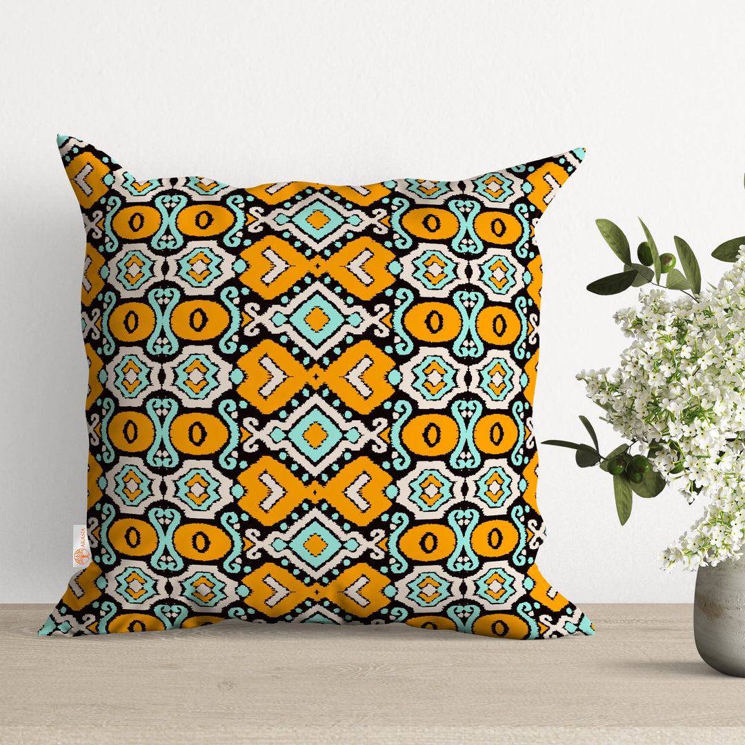 Geometric Pillow Cover|Authentic Cushion Case|Ethnic Pillowtop|Boho Bedding Decor|Cozy Pillowcase|Outdoor Cushion Case|Sofa Throw Pillow