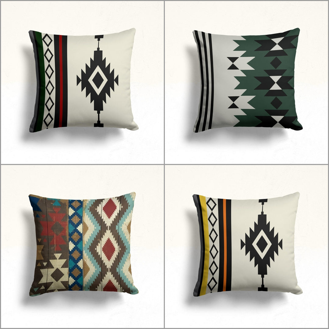 Southwest Pillow Top|Aztec Ethnic Pillow|Boho Bedding Decor|Geometric Southwestern Cushion|Rug Cushion Cover|Throw Pillowtop|Kilim Pillow