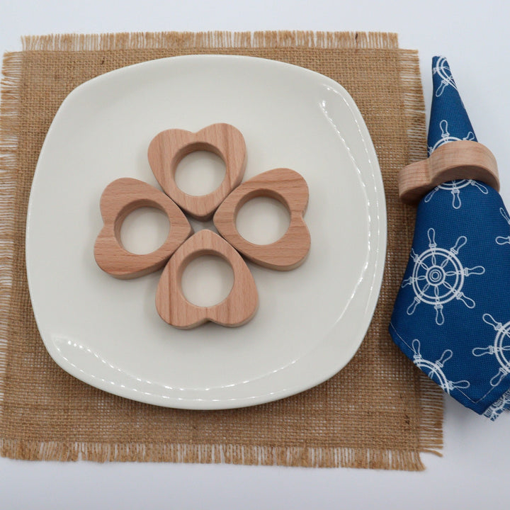 Wooden Napkin Ring|Farmhouse Table Decor|Heart Shaped Wood Napkin Holder|Wedding Decoration|Wooden Dining Gift|Rustic Table Centerpiece