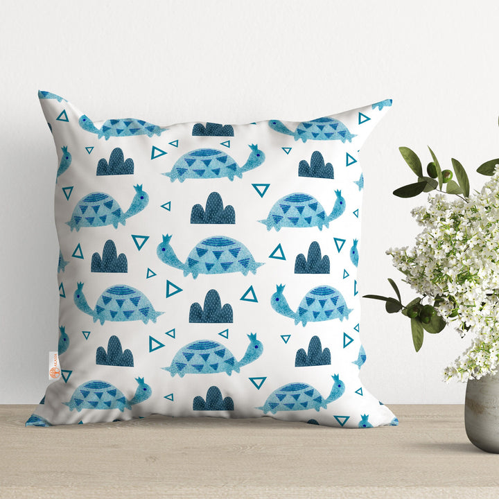 Turtle Pillow Cover|Kid's Cushion Case|Decorative Pillowtop|Boho Bedding Decor|Cozy Pillowcase|Outdoor Cushion Case|Sofa Throw Pillow