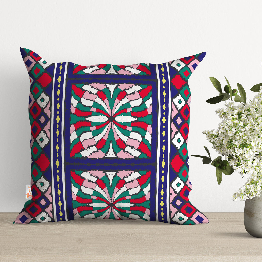 Geometric Pillow Cover|Authentic Cushion Case|Ethnic Pillowtop|Boho Bedding Decor|Cozy Pillowcase|Outdoor Cushion Case|Sofa Throw Pillow