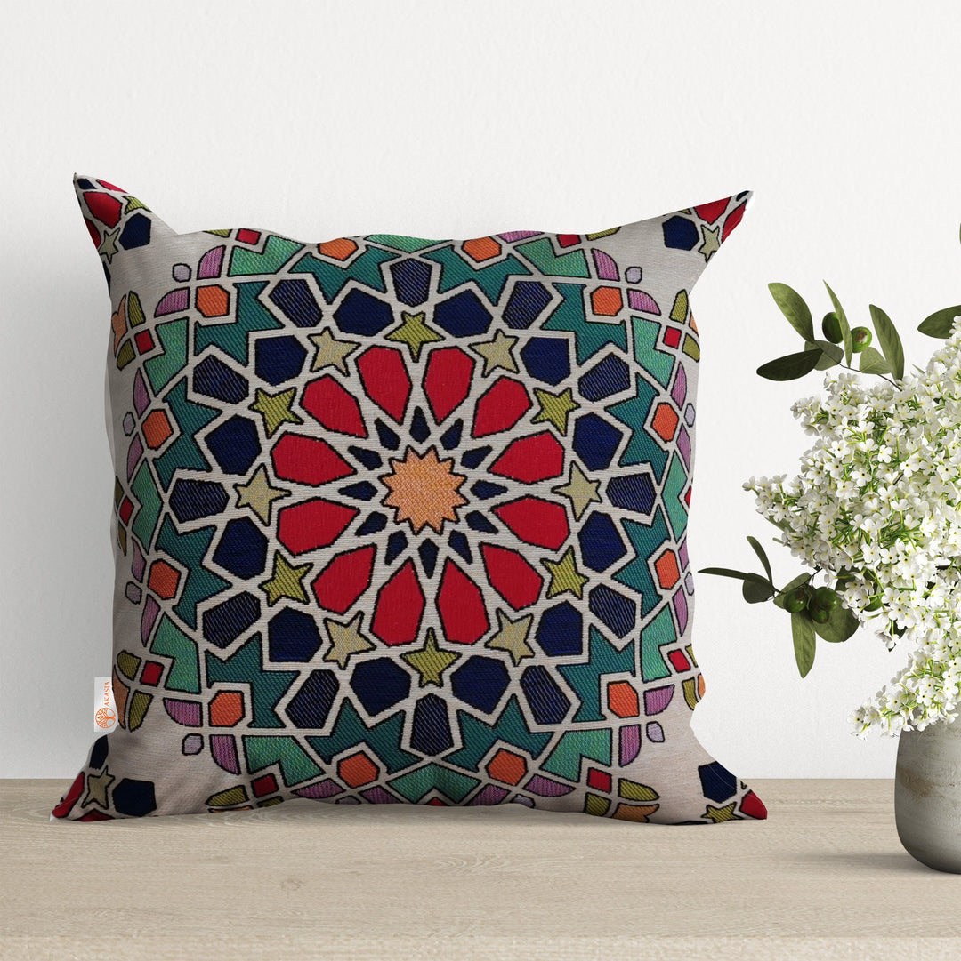 Tapestry Pillow Cover|Mandala Cushion|Southwestern Gobelin Tapestry Pillowcase|Housewarming Throw Pillow Cover|Rug Kilim Woven Home Decor