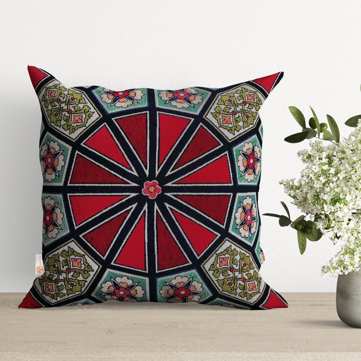 Authentic Tapestry Pillow Cover|Rug Design Cushion Case|Southwestern Pillowcase|Housewarming Geometric Throw Pillow|Woven Gobelin Pillowtop