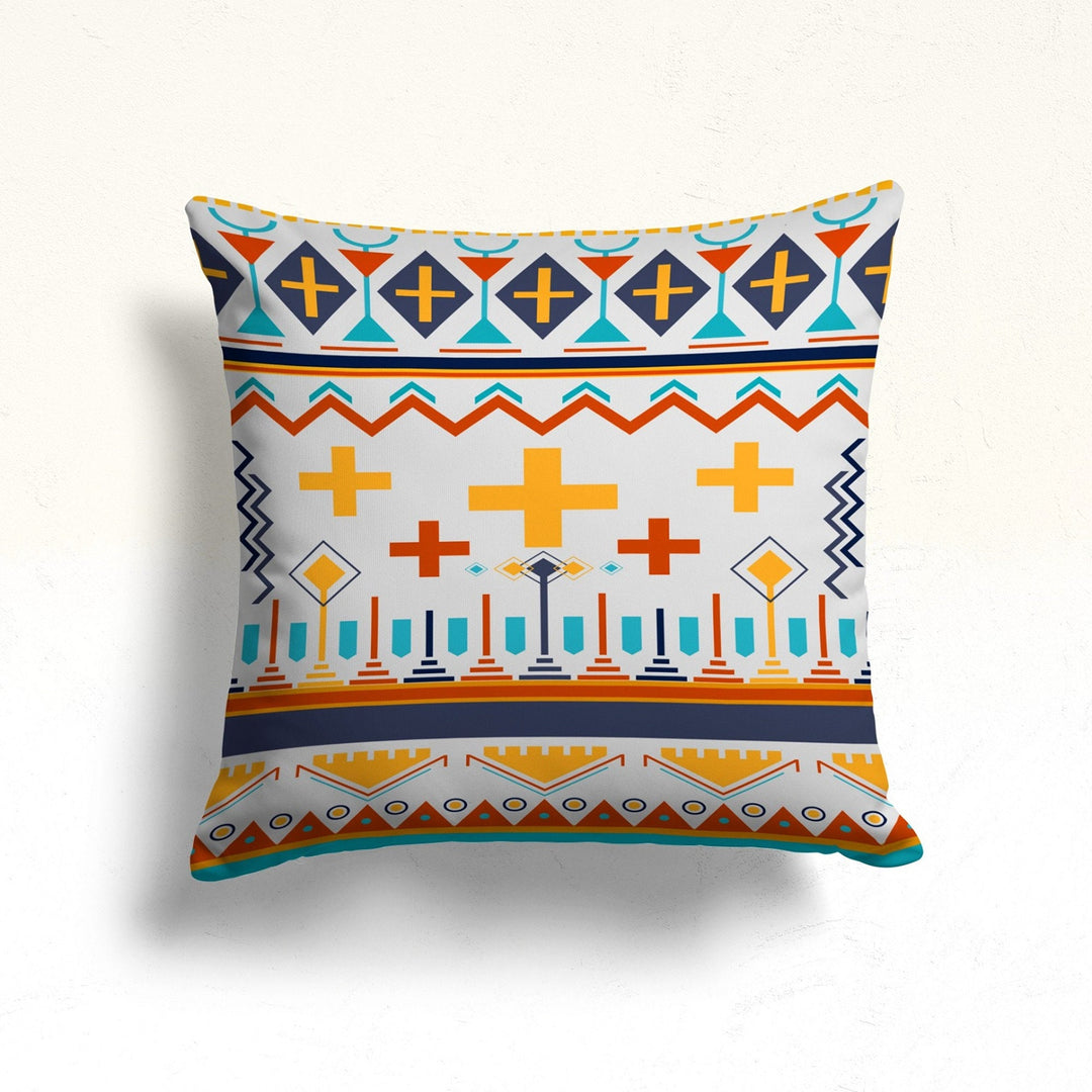 Rug Pillow Cover|Aztec Print Pillow|Bohemian Decor|Geometric Southwestern Cushion|Rug Design Cushion|Throw Pillowtop|Farmhouse Style Gift