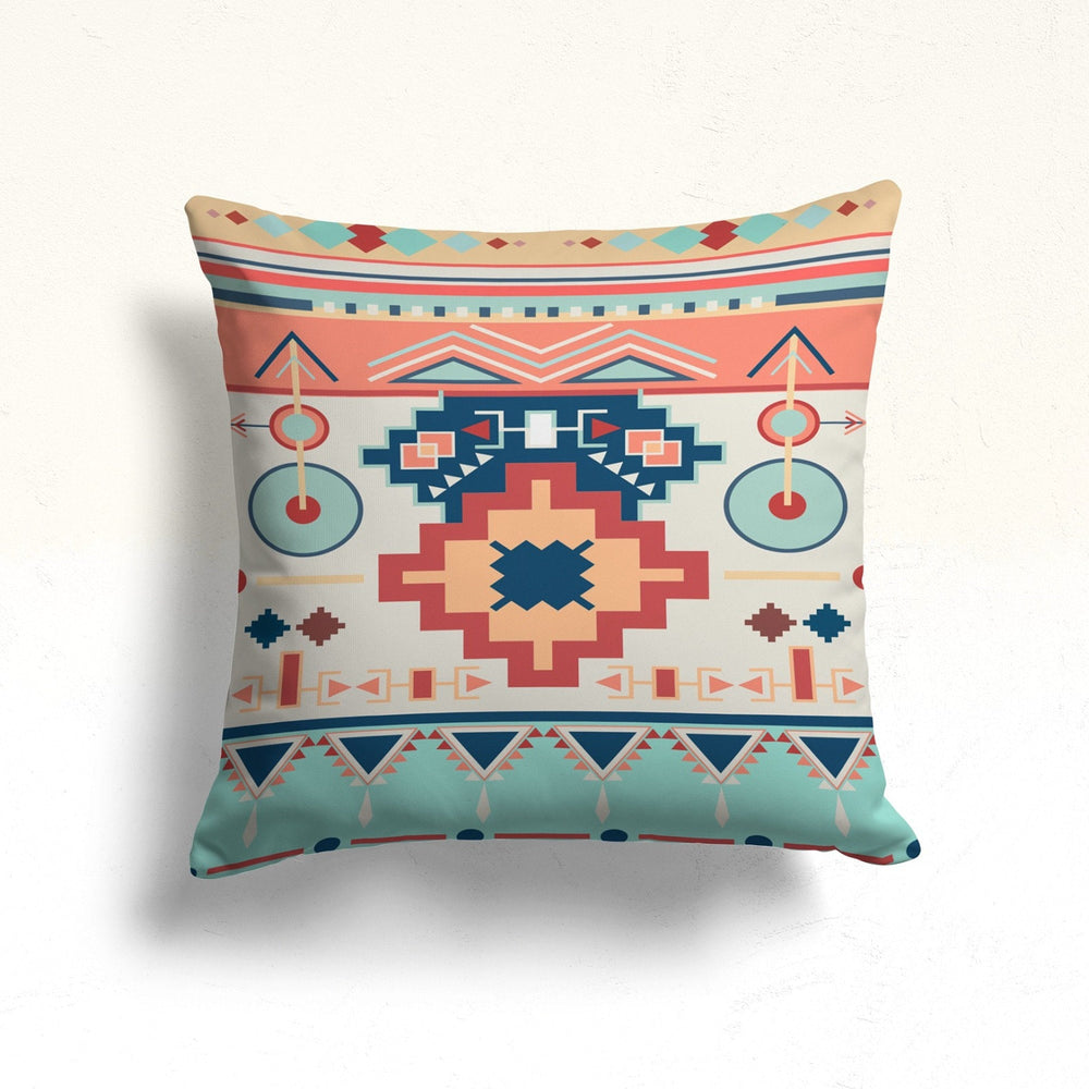 Western Pillow Case|Aztec Tribal Pillow|Geometric Pillow Top|Geometric Southwestern Cushion|Rug Cushion Case|Throw Pillowcase|Realtor Gift