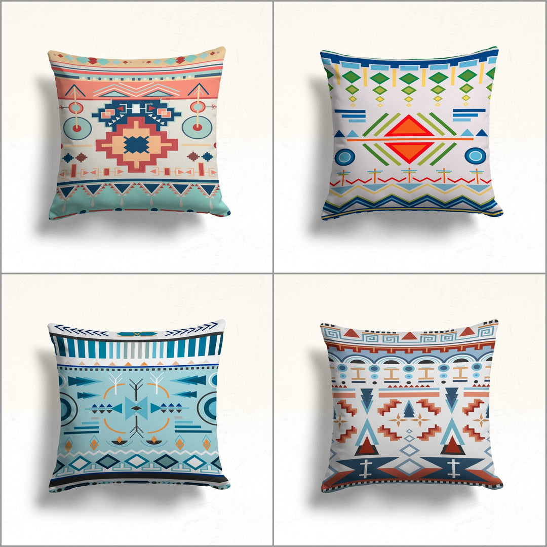 Western Pillow Case|Aztec Tribal Pillow|Geometric Pillow Top|Geometric Southwestern Cushion|Rug Cushion Case|Throw Pillowcase|Realtor Gift