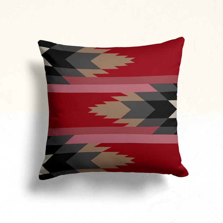 Southwest Pillow Top|Aztec Geo Pillow|Terracotta Decor|Geometric Southwestern Cushion|Rug Cushion Cover|Throw Pillowcase|Southwestern Design