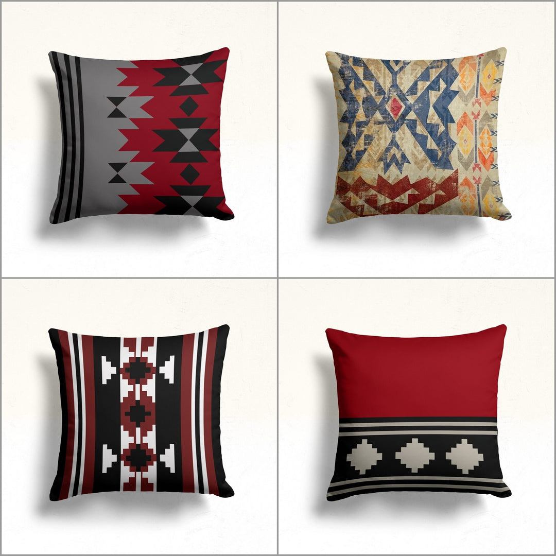 Southwest Pillow Top|Aztec Sofa Pillow|Decorative Pillowcase|Geometric Southwestern Cushion|Rug Design Cushion|Throw Pillowtop|West Pillow