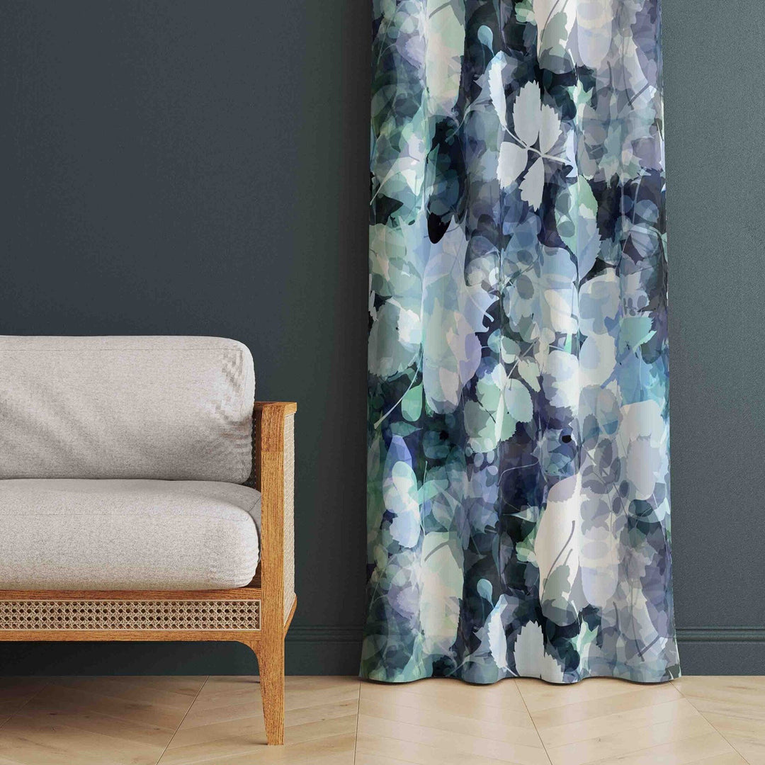 Flower Print Curtain|Thermal Insulated Floral Window Treatment|Flower Painting Home Decor|Floral Window Decor|Cozy Living Room Curtain