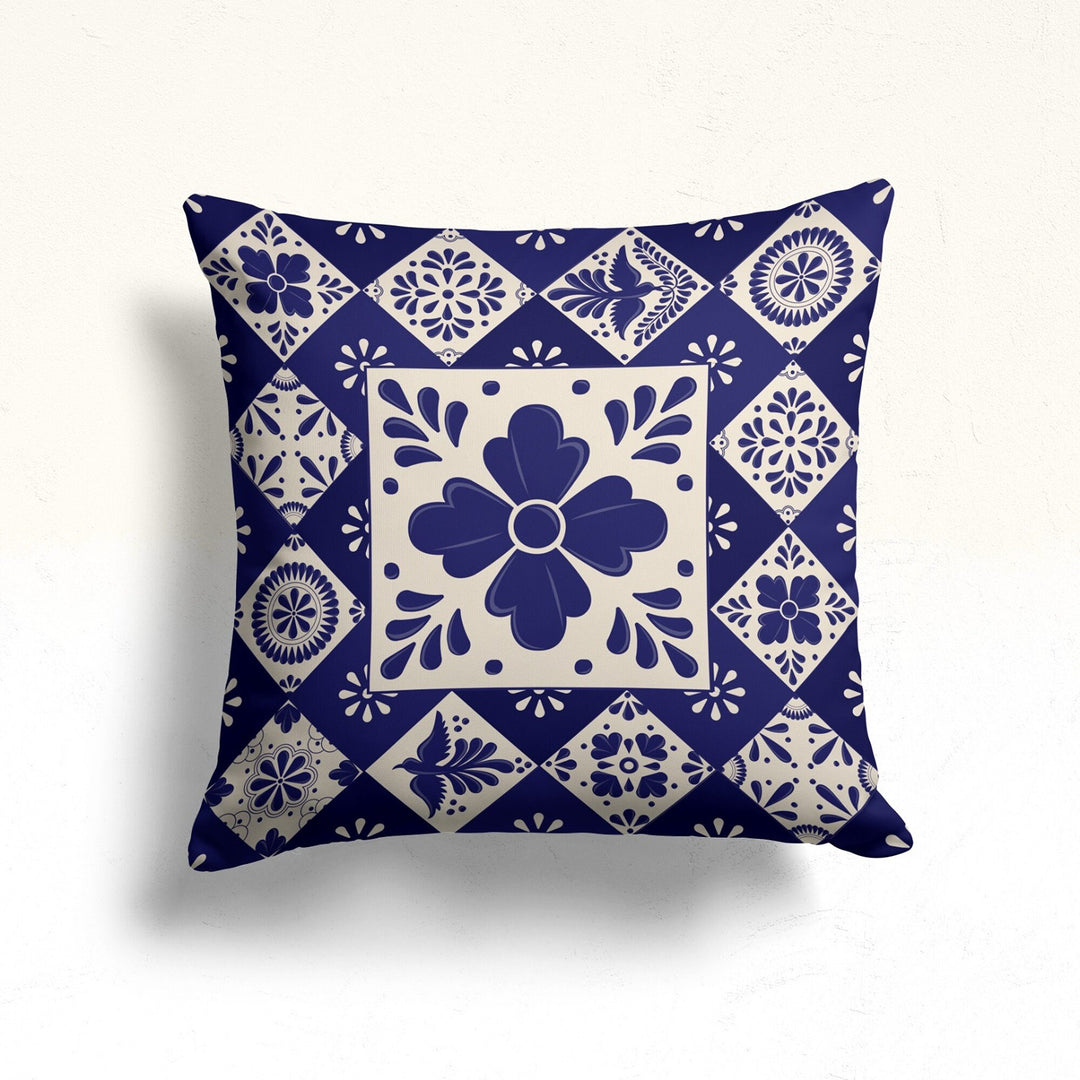 Tile Pattern Pillow Cover|Geometric Pillowcase|Ethnic Home Decor|Decorative Pillow Case|Authentic Cushion|Rustic Sofa Decor|Outdoor Pillow