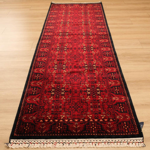 Red Afghan Carpet|Ethnic Authentic Farmhouse Multi-Purpose Carpet|Machine-Washable Area Rug|Oriental Style Carpet|Red Color Rustic Carpet