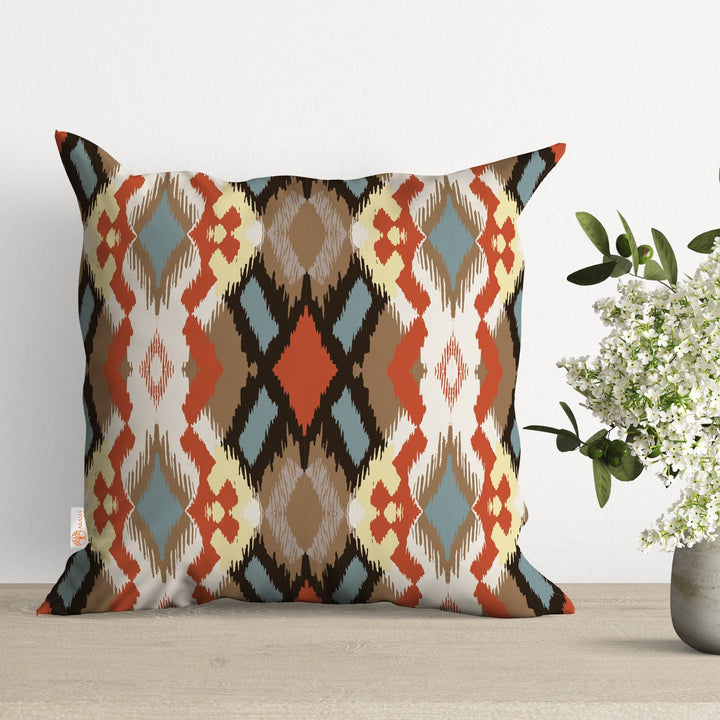 Ethnic Geometric Pillow Case|Abstract Cushion Case|Decorative Pillowtop|Boho Bedding Decor|Outdoor Cushion Case