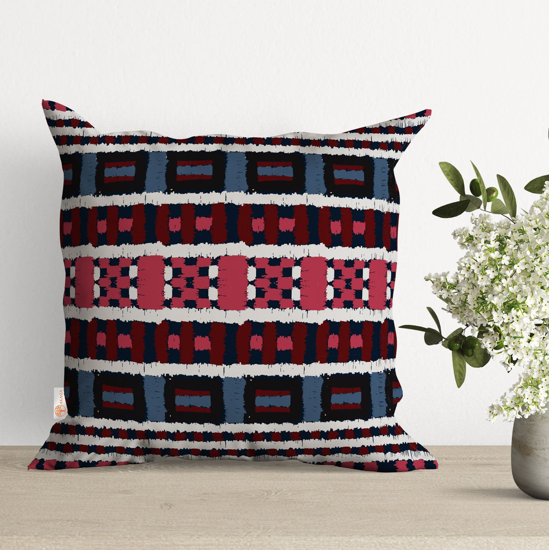 Ethnic Geometric Pillow Case|Abstract Cushion Case|Decorative Pillowtop|Boho Bedding Decor|Outdoor Cushion Case