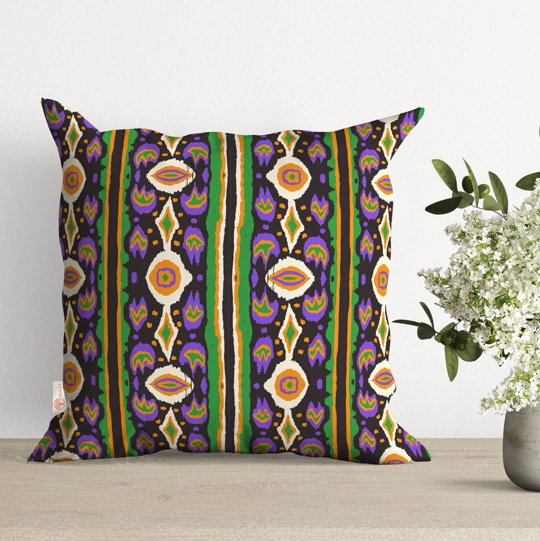 Ethnic Geometric Pillow Case|Abstract Cushion Case|Decorative Pillowtop|Boho Bedding Decor|Outdoor Cushion Case