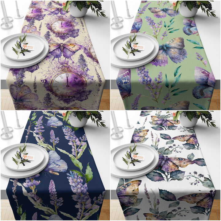 16x50 Butterfly Table Runner|Floral Tablecloth|Modern Home Decor|Farmhouse Kitchen Table Runner|Decorative Runner