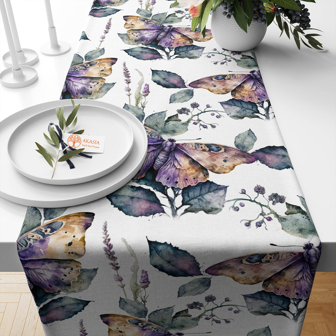 16x50 Butterfly Table Runner|Floral Tablecloth|Modern Home Decor|Farmhouse Kitchen Table Runner|Decorative Runner