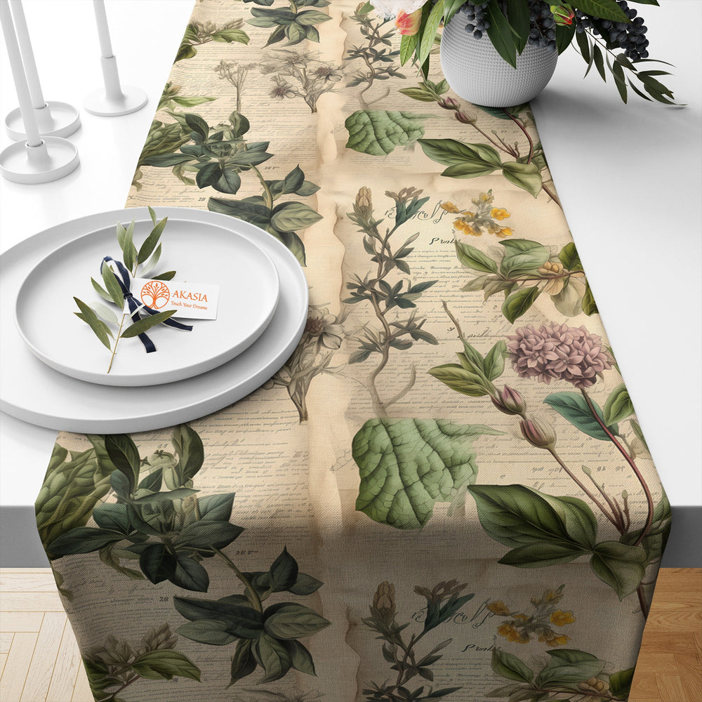 16x50 Floral Table Runner|Floral Tablecloth|Modern Home Decor|Farmhouse Kitchen Table Runner|Decorative Runner