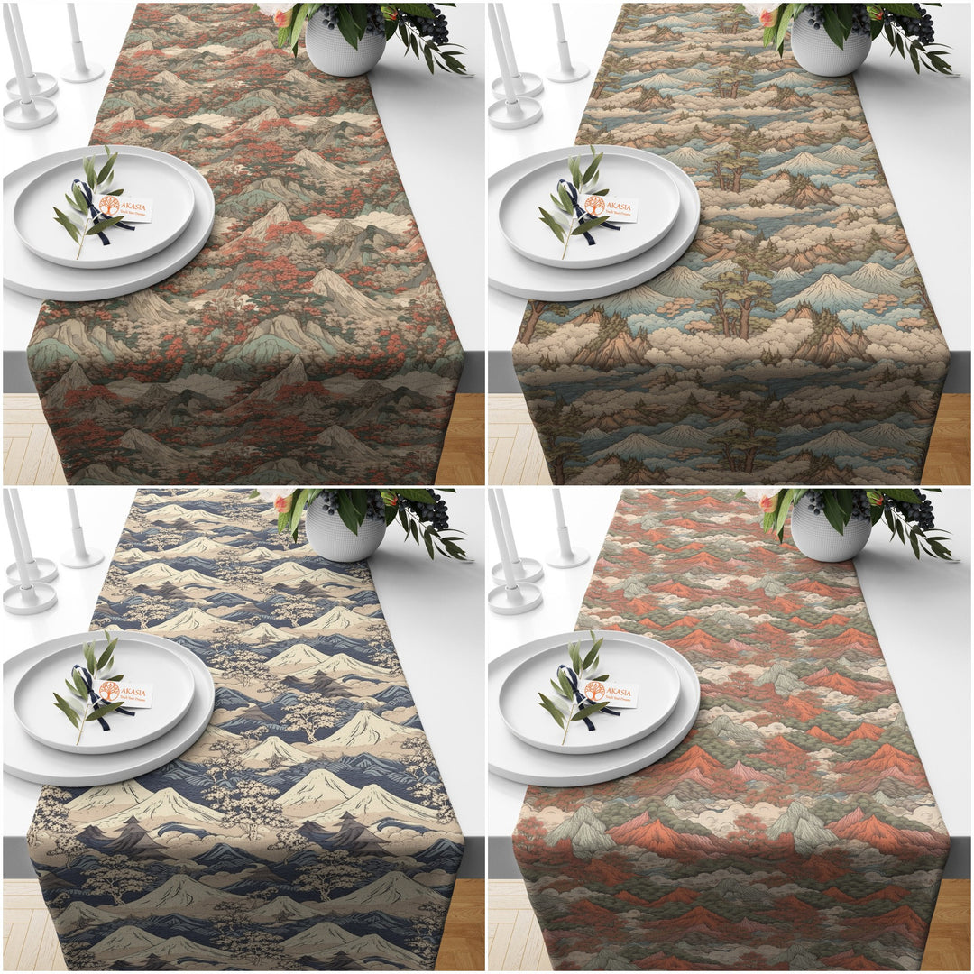 16x50 Forest Table Runner|Floral Tablecloth|Modern Home Decor|Farmhouse Kitchen Table Runner|Decorative Runner