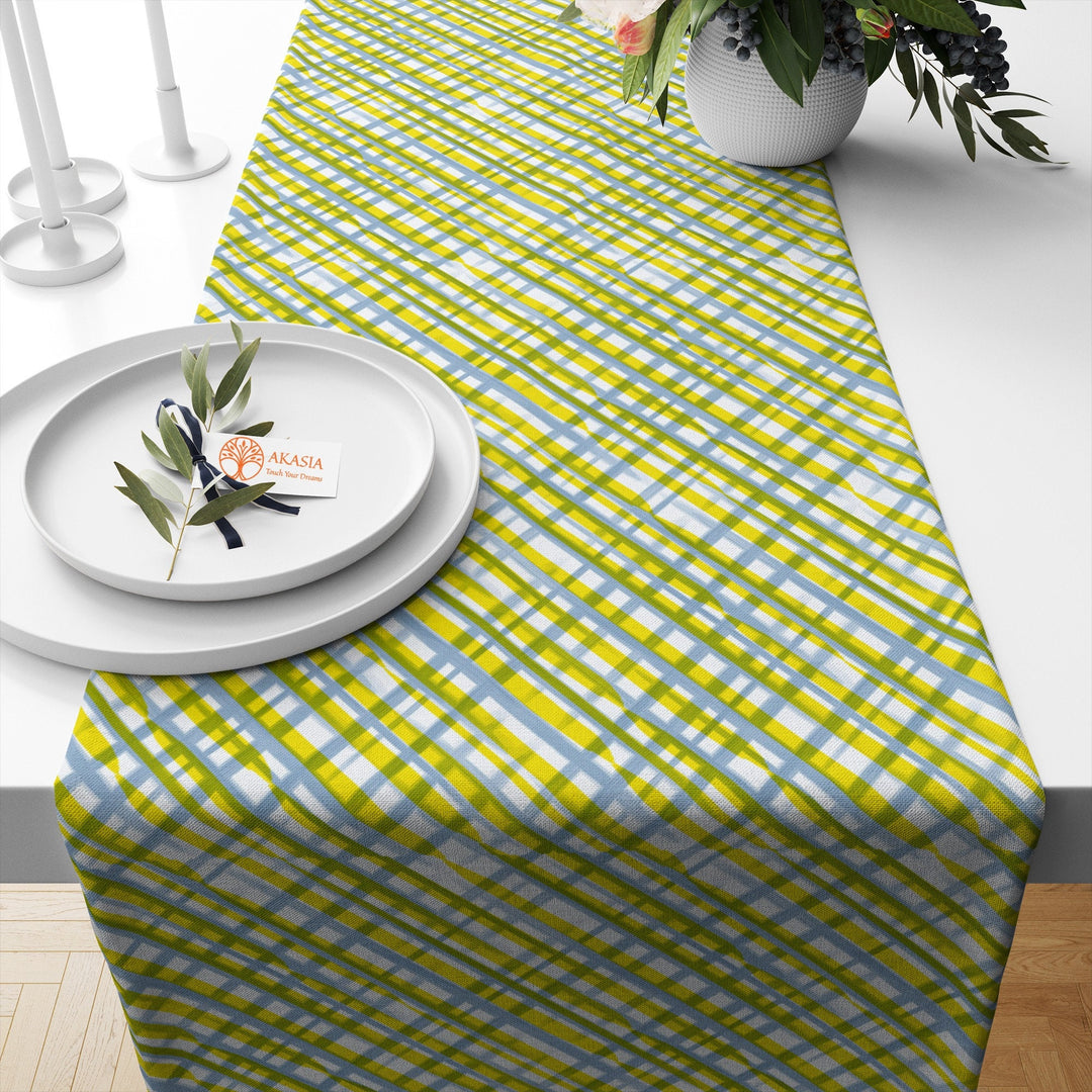 16x50 Pear Table Runner|Fruit Table Top|Floral Home Decor|Farmhouse Kitchen Tablecloth|Summer Tablecloth|Striped Tabletop