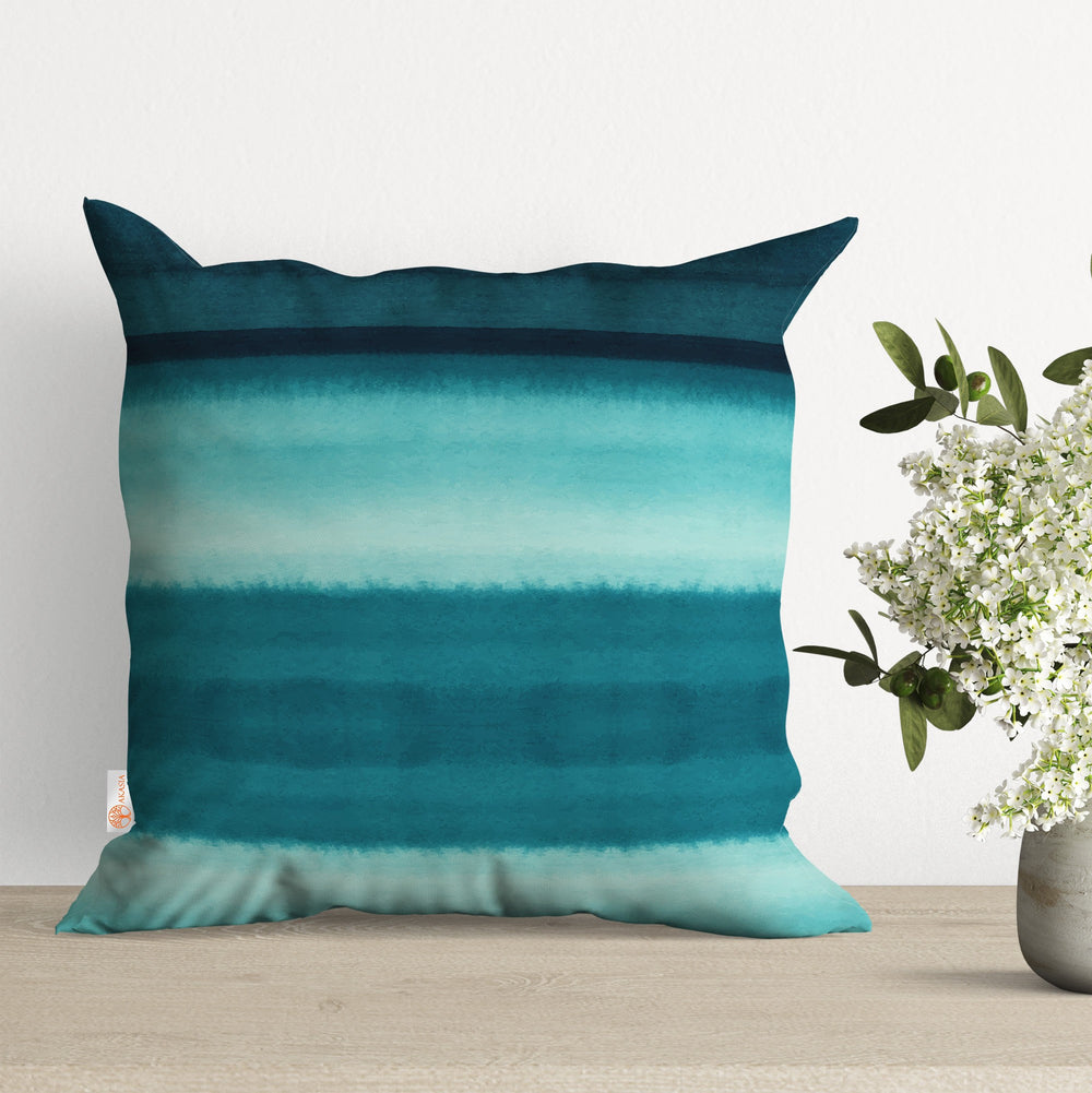 Abstract Pillow Cover|Turquoise Cushion Cover|Outdoor Cushion Case|Decorative Pillowtop|Boho Bedding Decor|Cozy Pillowcase|Sofa Throw Pillow