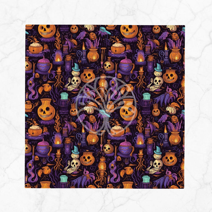 Halloween Napkin|Bat Print Napkin|Carved Pumpkin Napkin|Farmhouse Autumn Tableware|Housewarming Napkin|Fall Fabric Napkin