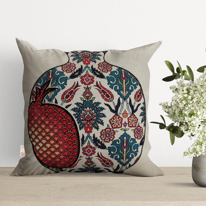 Tulip Tile Pattern Gobelin Tapestry Pillow Cover