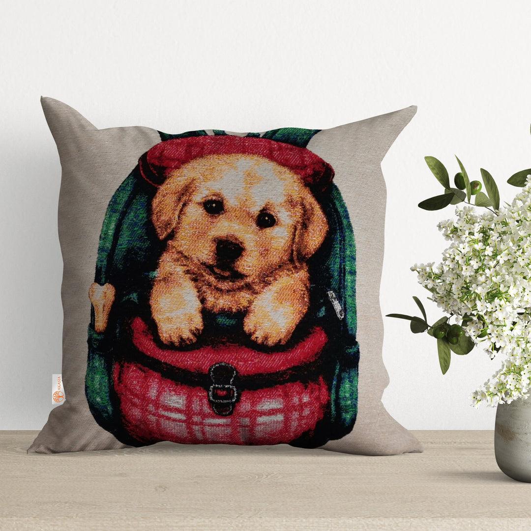 Cute Dogs Gobelin Tapestry Pillow Cover