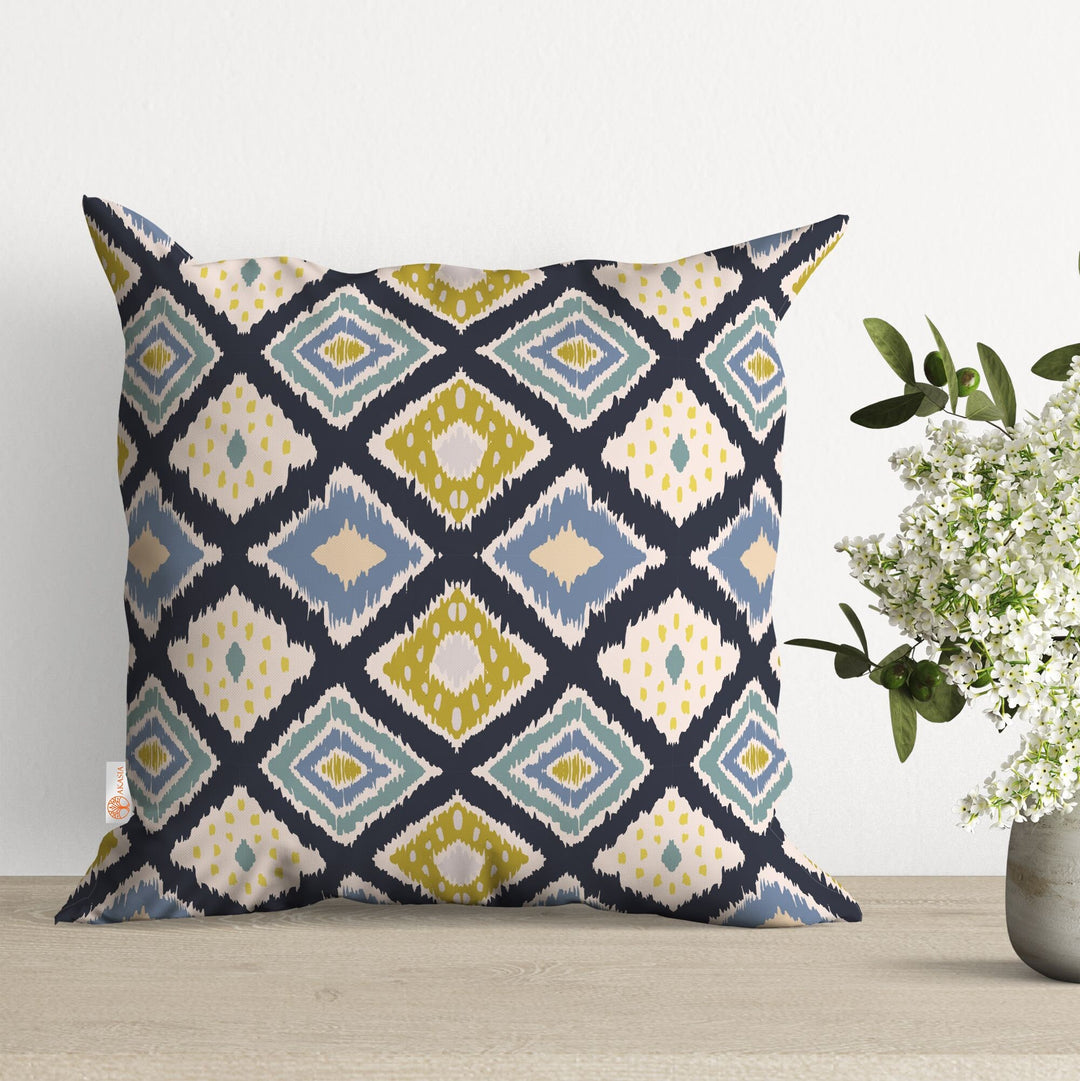 Ethnic Geometric Pillow Case|Abstract Cushion Case|Decorative Pillowtop|Boho Bedding Decor|Outdoor Cushion Case