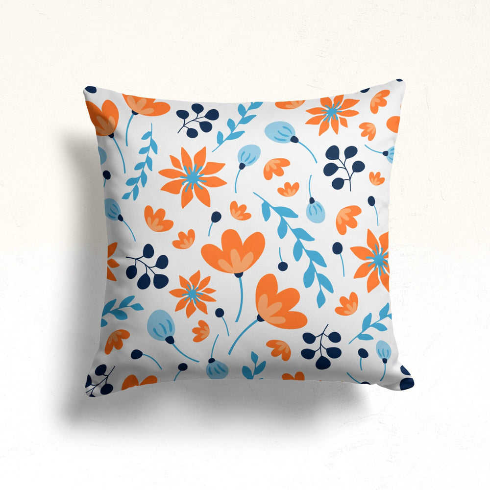 Floral Drawing Pillow Case|Summer Home Decor|Floral Cushion Cover|Sofa Cushion Case|Decorative Throw Pillowtop|Boho Bedding Decor