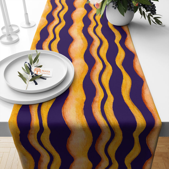 16x50 Table Runner|Abstract Tablecloth|Modern Home Decor|Farmhouse Kitchen Retro Table Runner|Decorative Runner