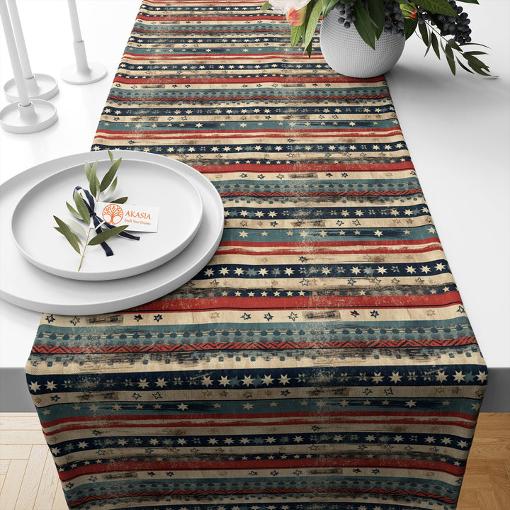 16x50 Rug Design Table Runner|Terracotta Table Top|Aztec Home Decor|Farmhouse Kitchen Tablecloth|Decorative Authentic Runner