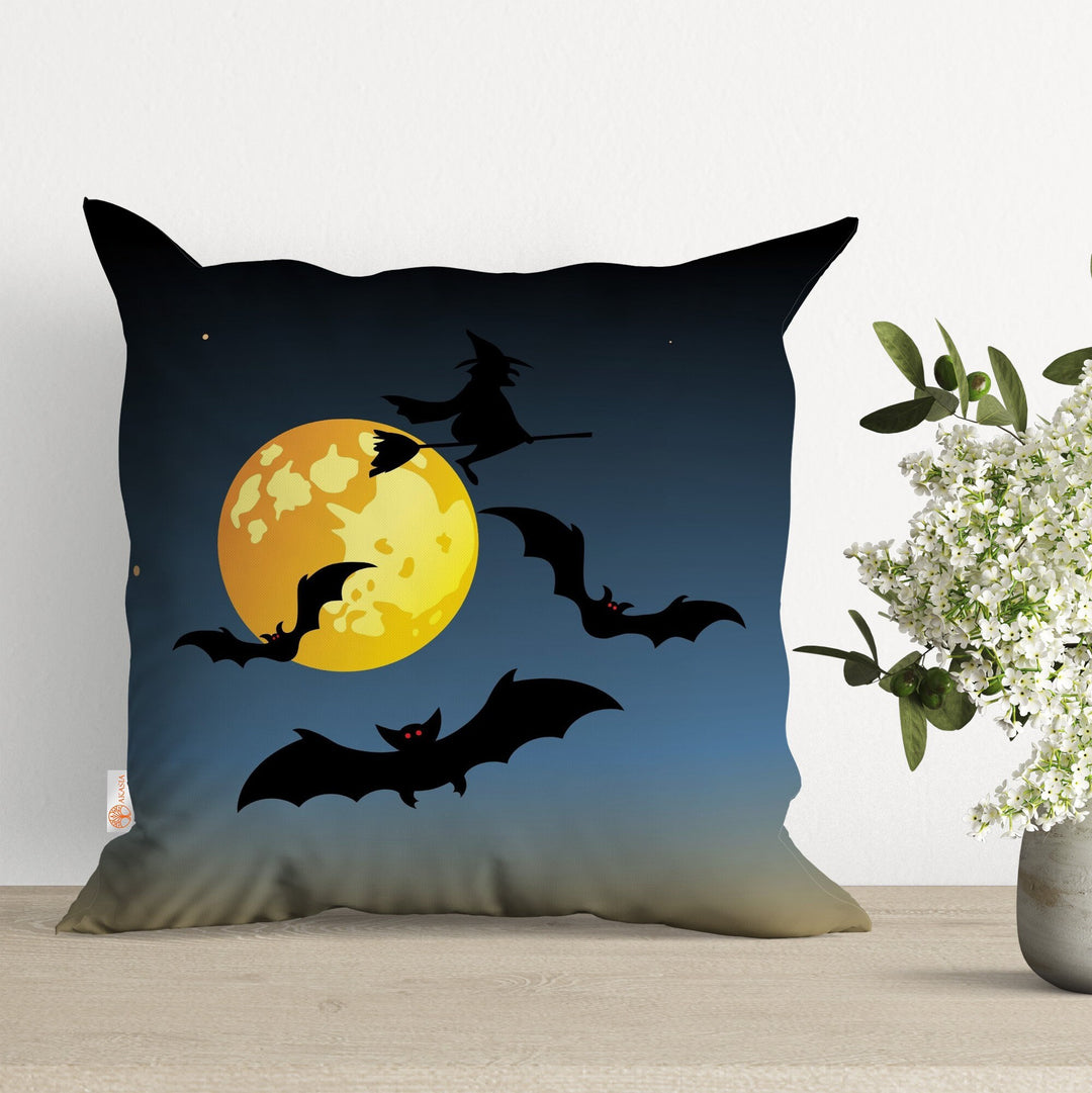 Scary Pillowcase|Halloween Pillow Cover|Carved Pumpkin Decor|Spider Pillow Case|Bat Print Fall Cushion Case|Outdoor Cushion Cover