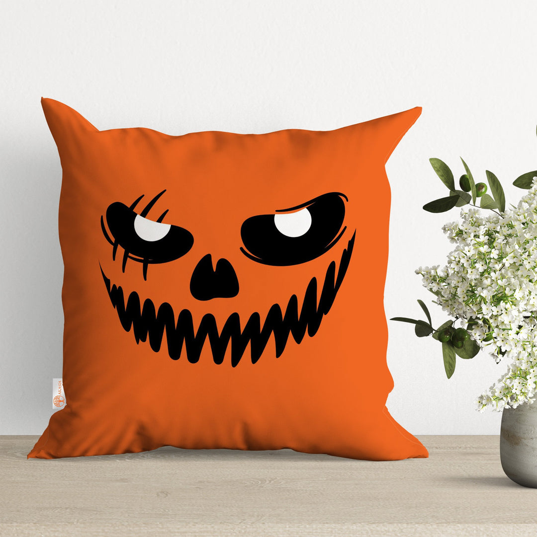 Scary Pillowcase|Halloween Pillow Cover|Carved Pumpkin Decor|Spider Pillow Case|Bat Print Fall Cushion Case|Outdoor Cushion Cover