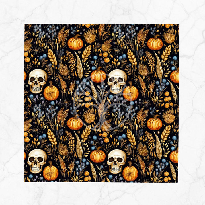 Halloween Napkin|Bat Print Napkin|Carved Pumpkin Napkin|Farmhouse Autumn Tableware|Housewarming Napkin|Fall Fabric Napkin