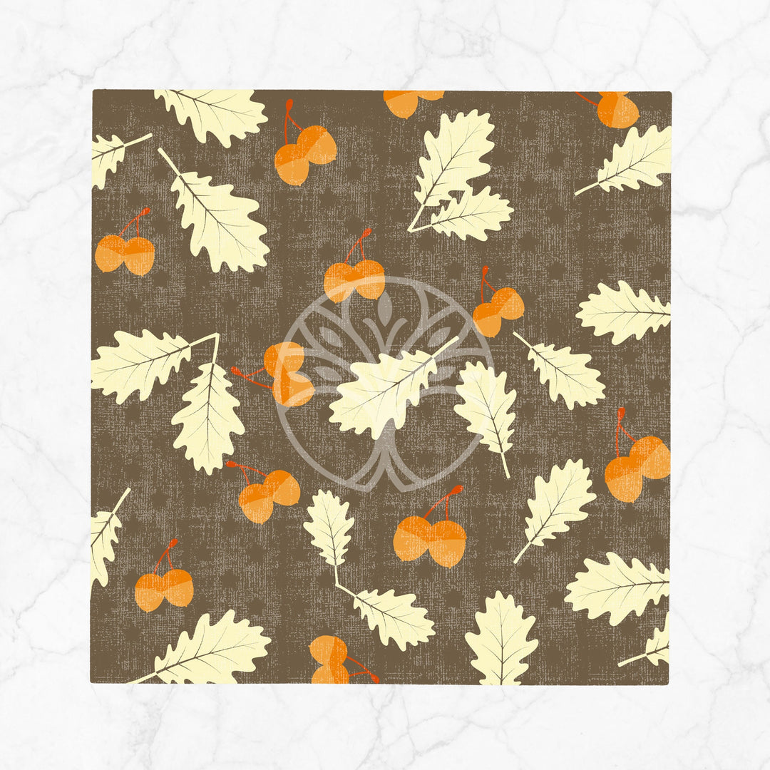 Fall Fabric Napkin|Pumpkin Print Napkin|Dry Leaf Acorn Napkin|Plaid Handkerchief|Farmhouse Autumn Tableware|Thanksgiving Decor