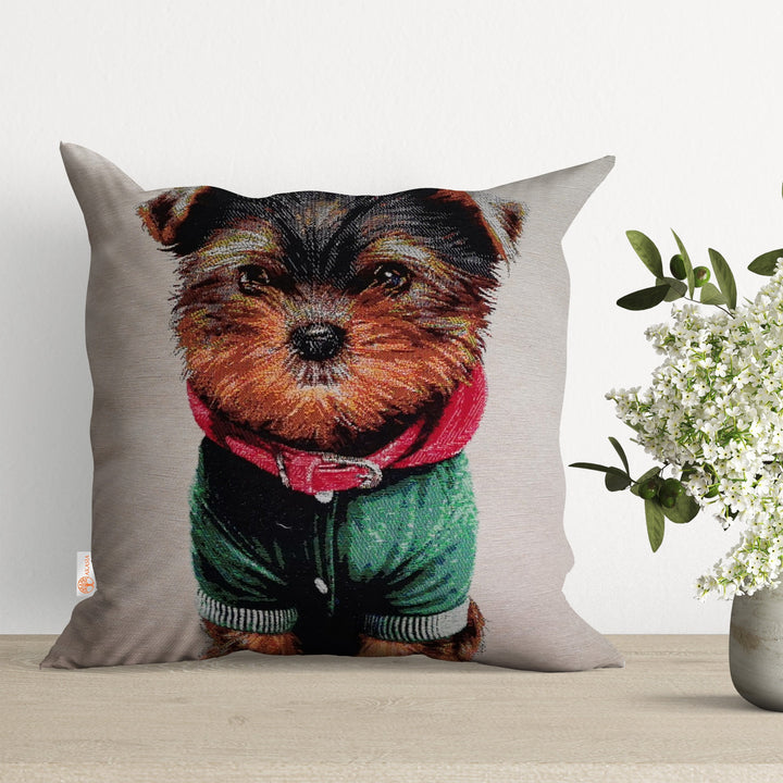 Cute Dogs Gobelin Tapestry Pillow Cover