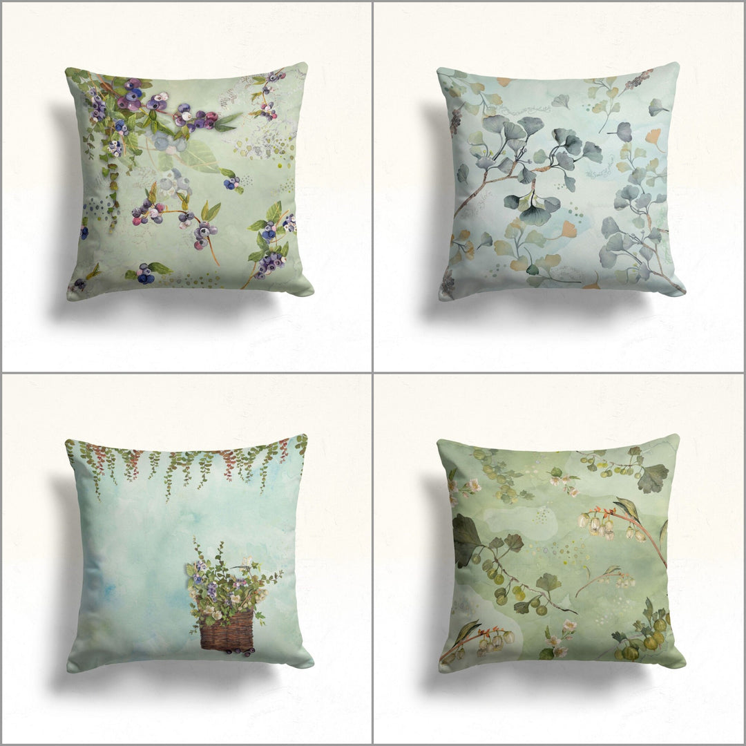 Pale Floral Pillow Case|Summer Home Decor|Floral Cushion Cover|Sofa Cushion Case|Decorative Throw Pillowtop|Boho Bedding Decor