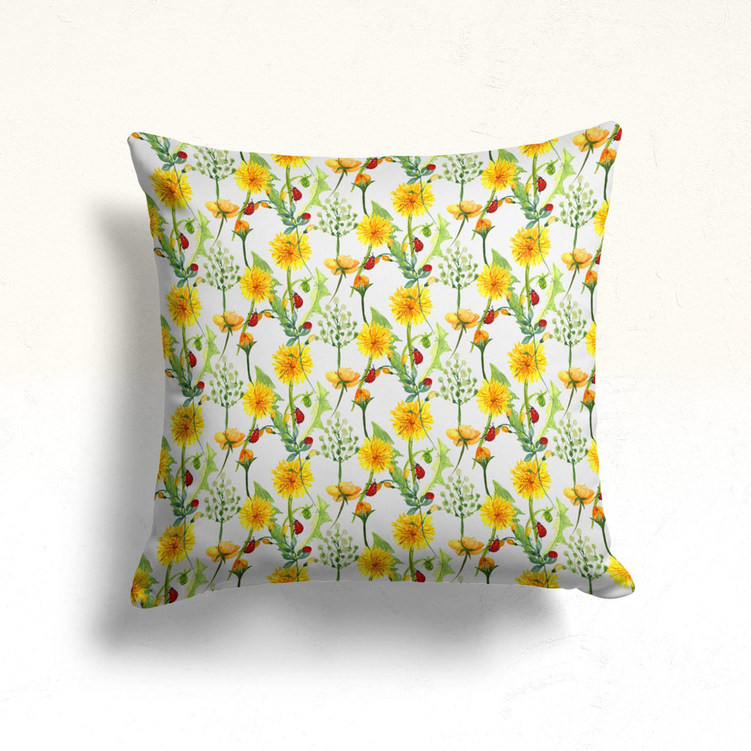 Floral Pillow Case|Summer Home Decor|Floral Cushion Cover|Boho Cushion Case|Decorative Throw Pillowtop|Boho Bedding Decor