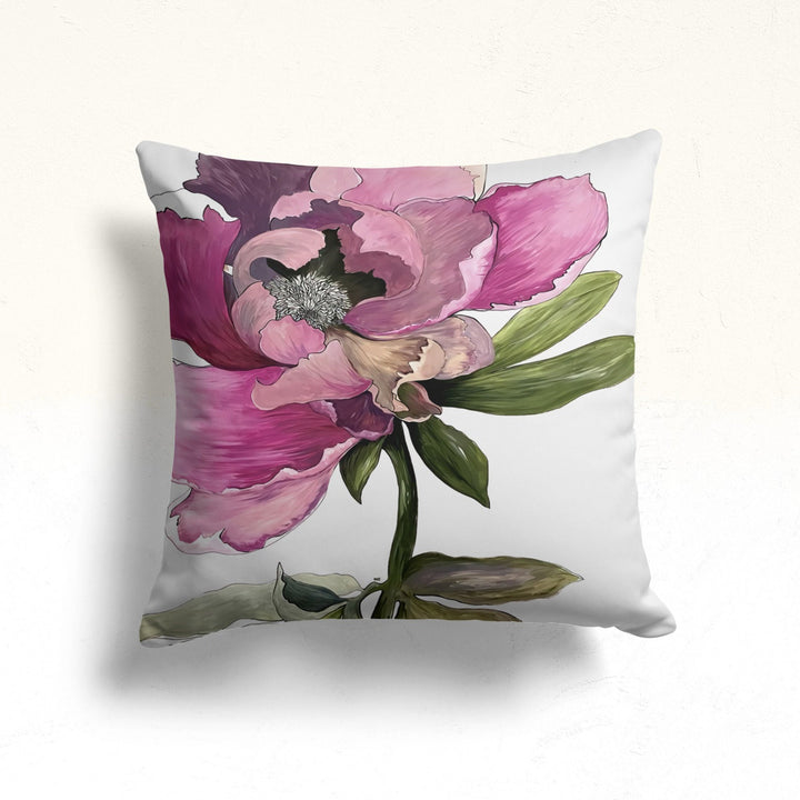 Pinky Floral Pillow Case|Summer Home Decor|Floral Cushion Cover|Boho Cushion Case|Decorative Throw Pillowtop|Floral Porch Decor