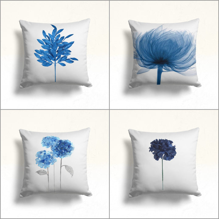 Blue Floral Pillow Case|Summer Pillowcase|Floral Cushion Cover|Sofa Cushion Case|Decorative Throw Pillowtop|Boho Pillow Cover