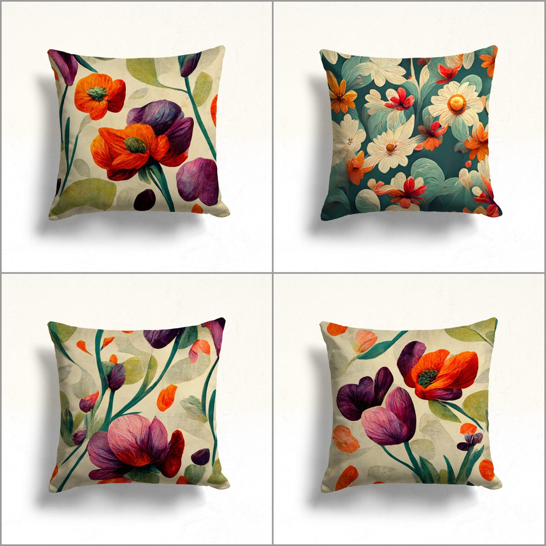 Summer Pillow Cover|Decorative Pillow Sham|Floral Cushion Case|Boho Home Decor|Housewarming Cushion Case|Throw Pillowcase