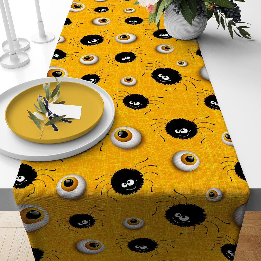 Halloween Tabletop|Spider Table Runner|Scary Table Decor|Farmhouse Tabletop|Housewarming Halloween Home Decor|Fall Table Runner