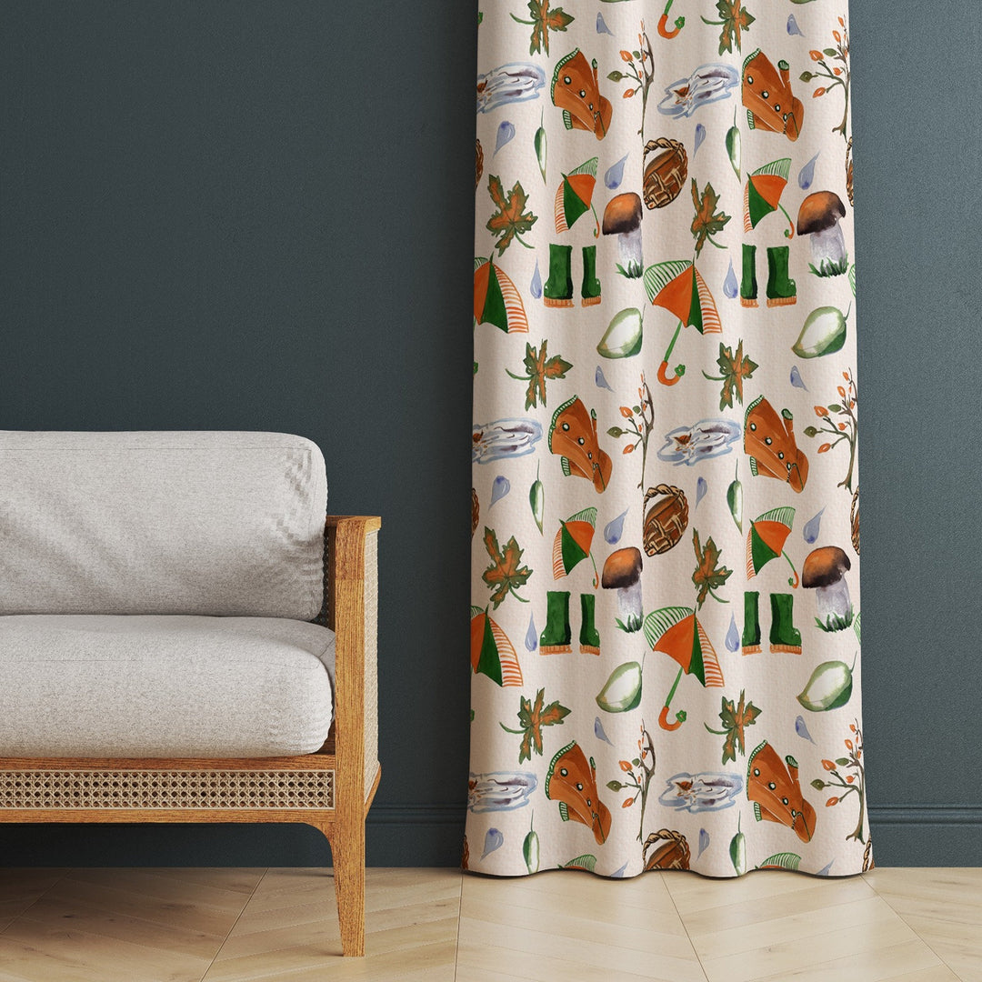 Fall Trend Curtain|Leaf Print Curtain|Thermal Insulated Window Treatment|Fall Home Decor|Thanksgiving Window Decor|Autumn Curtain