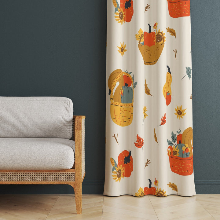 Autumn Curtain|Fall Trend Curtain|Thermal Insulated Window Treatment|Fall Window Decor|Thanksgiving Decor|Living Room Curtain