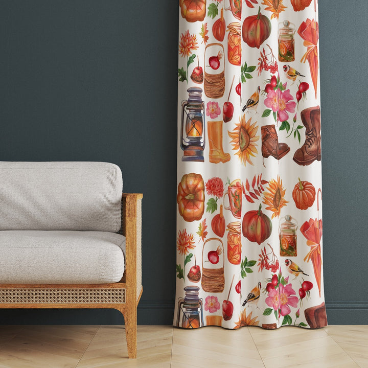 Autumn Curtain|Fall Trend Curtain|Thermal Insulated Window Treatment|Fall Window Decor|Thanksgiving Decor|Living Room Curtain