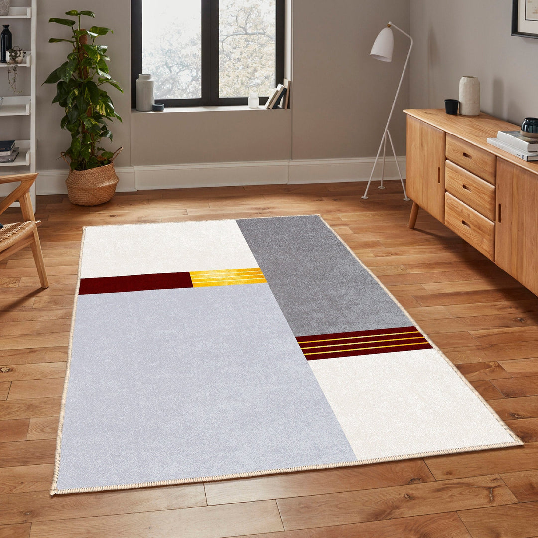 Minimalist Area Rug|Abstract Carpet|Modern Floor Rug|Machine-Washable Non-Slip Rug|Trendy Anti-Slip Housewarming Carpet|Decorative Carpet