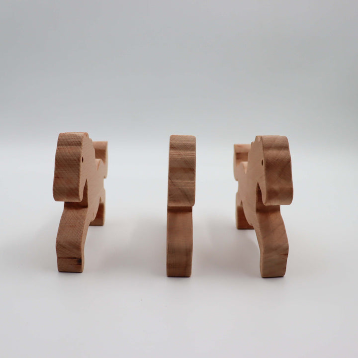 Wooden Acrobatic Horse Trio|Rustic Wood Acrobat Horse Set|Perfect Gift for Horse Lovers|Waldorf Animal Toys|Educational and Fun for Kids